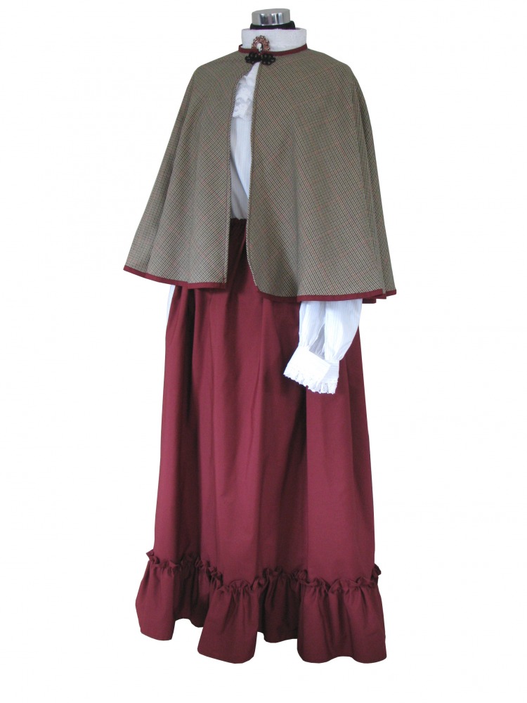 Ladies Victorian Carol Singer School Mistress Costume Size 16 - 18 Image